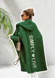 Full Size SIMPLY LIVE Hooded Cardigan